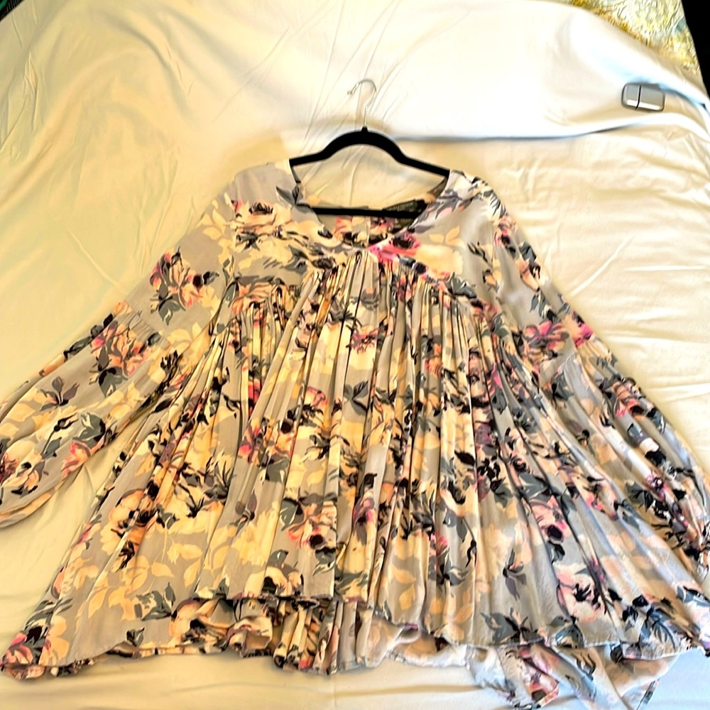 Chelsea & Theodore Women’s Floral Peasant Blouse 3X
